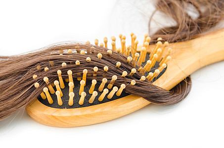 毛发损失问题治疗女性白色木头疾病梳子无毛压力头发脱发图片