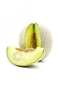 白色背景隔离的绿色环球蔬菜黄色水果热带饮食西瓜食物图片