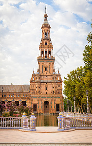 塞维利亚西班牙广场历史天空奢华建筑公园地标旅行景观文化城市图片