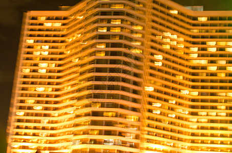 建筑物的模糊灯光天际夜生活景观运动背景建筑城市蓝色背景图片