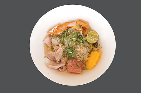 美味大米面 盘子上贴着猪肉蔬菜美食烹饪木头豆芽食物挂面餐厅胡椒萝卜图片