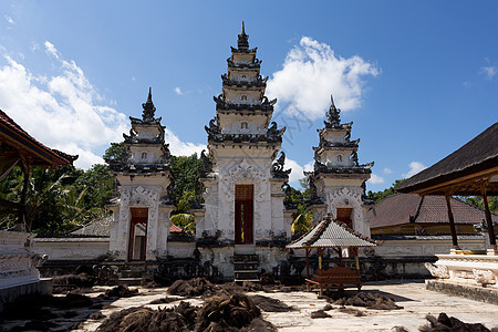 印度尼西亚巴厘努沙佩尼达Pura Sahab的印度教寺庙传统地标宗教上帝精神吸引力废墟石头崇拜风景图片