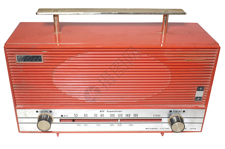 上个世纪的回射无线电收音机技术广播古董乡愁短波频率音乐工具体积纽扣图片