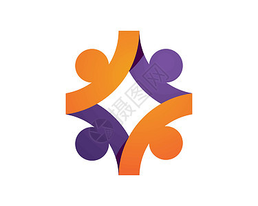 社区护理Logo合伙网络联盟会议团队商业文化财产星星标识背景图片