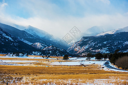 山地冬季风风图片