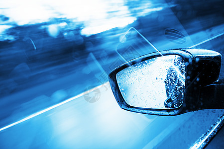 汽车厂商驾驶概念天气蓝色运动玻璃汽车运输速度交通镜子水平背景