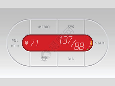 使用 lcd 的数字血压监视器图片