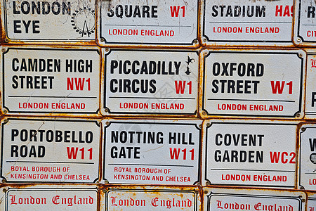 London 英国的欧洲旧交通中的图标信号街注意力旅行市场红色警告城市街道店铺盘子运输图片