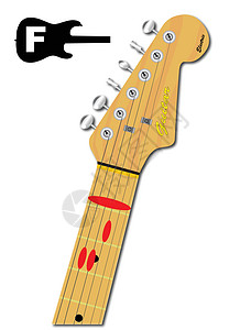 吉他弦F少校插图脖子声学和弦斧头韵律乐器反转把杆弹奏图片