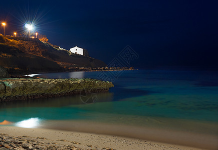 巴莱海滩的夜景图片