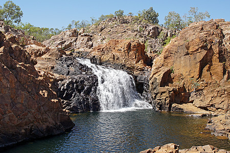 澳大利亚Nitmiluk国家公园旅行瀑布高端岩石风景山脉领土全景旅游地区图片
