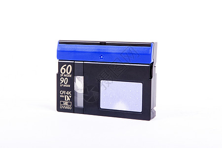 白色背景的摄像头卡盒记录相机磁带录像机电影贮存录像带塑料技术黑色图片