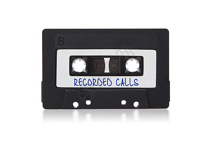 白色背景上隔绝的古老录音磁带贮存空白塑料音乐立体声记录歌曲袖珍技术呼唤图片