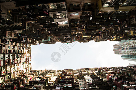 香港的旧公寓 外衣场景的一部分住宅贫困市中心邻里生活金刚窗户民众人口城市图片