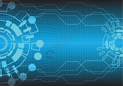 抽象技术背景木板横幅互联网蓝色海报概念艺术硬件芯片电路图片