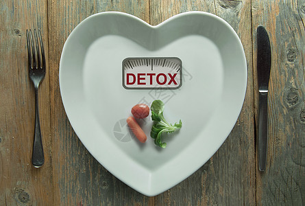 解毒盘子减肥饮食监视器重量营养决议机器食物心形图片