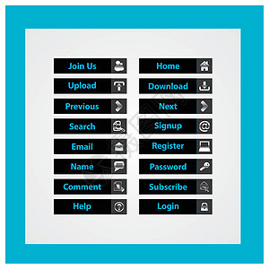 Web 设计按钮主题角落团体网站界面框架导航控制板网页酒吧盒子图片