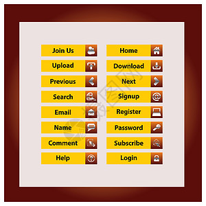 Web 设计按钮主题网站菜单框架标签网络导航网页界面滚动条角落图片