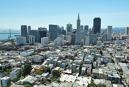 旧金山市中心旅行商业爬坡蓝色街道纪念碑旅游城市市中心地标图片