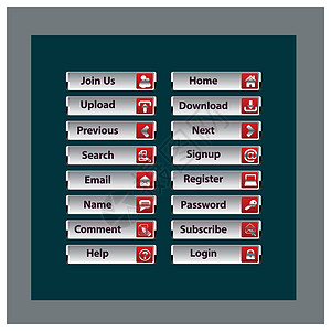 Web 设计按钮主题导航框架网站网络下载曲线控制板盒子分页角落图片