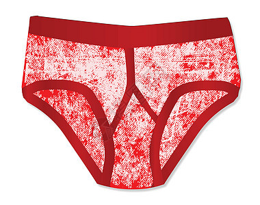 非常面面的Y阵线拳击手裤子艺术品男人红色骑师服饰插图短裤艺术图片