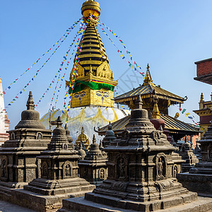 加德满都的旅行地标寺庙佛教徒建筑遗产崇拜精神猴庙祷告图片