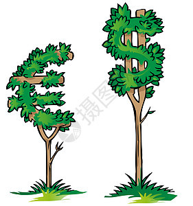 与世隔绝树上的美元对欧元图片