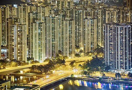 香港夜建筑旅行景观摩天大楼街道民众住宅城市天际建筑学图片