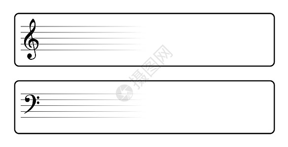 巴斯和特雷布克莱夫 Web 按钮音乐插图艺术品低音绘画白色钢琴网络符号五线谱图片