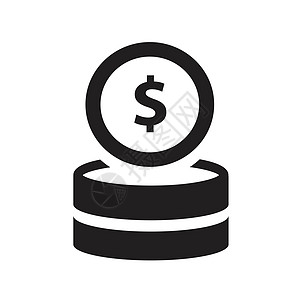 货币硬币图标  矢量收益金属卡片经济经济学圆圈插图现金数字运气图片