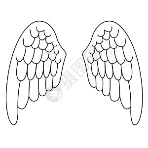 天使翅膀草图羽毛金子性别女性装饰绘画艺术恶魔动物图片