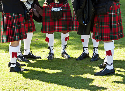 苏格兰传统服装遗产文化条纹衣服短裙戏服国家高地图片