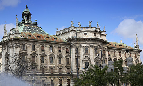 德国慕尼黑巴伐利亚 慕尼黑司法宫观光历史柱子正方形历史性城市建筑学街道法庭建筑图片