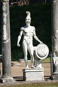 古老的废墟比亚阿德里亚娜哈德里安宫 卡诺波旅行雕像别墅论坛废墟历史大理石柱子历史性纪念碑图片