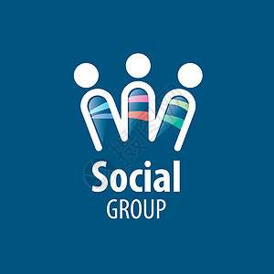 社会群体徽标插图商业友谊多样性公司男人标识合作家庭教育背景图片
