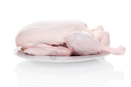 新鲜的生鸭子屠夫美食烹饪食物家禽水平盘子肉鸡白色厨房图片