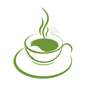 茶杯图标绿色杯子厨房酒吧红茶白色购物咖啡店插图饮料叶子图片
