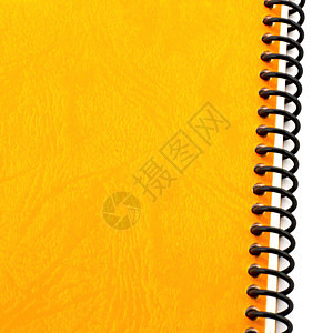 橙色笔记本纹理床单学习日记办公室备忘录文档卷曲记事本螺旋商业图片