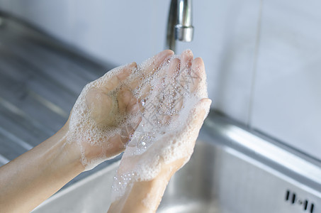洗手清洗泡沫状奶油泡沫卫生肥皂冲洗手指清洁度皮肤卫生间图片