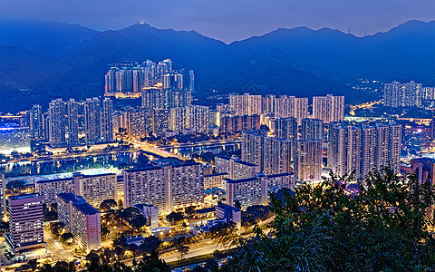 香港沙丁住宅风景旅行城市建筑景观住房反射摩天大楼市中心图片