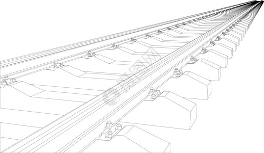 白线上的铁路运输轨道电车速度旅行插图小路白色航程火车图片