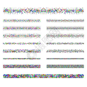 设计元件  像素文本分隔线设置分线器界面段落边缘框架线条网页风格边界装饰插画