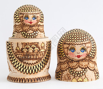 俄罗斯木偶俄罗斯人Matryoshka收藏展示嵌套娃娃传统女士家庭女孩文化孩子图片