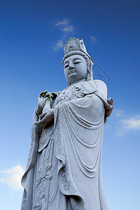 中国神的雕塑 在公园里女神寺庙信仰精神文化传统怜悯冥想佛教徒上帝图片