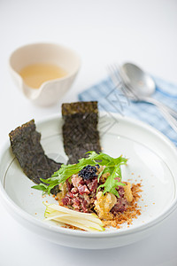 生干年牛肉奢华食品食物美食敷料厨房午餐香脂海藻食谱图片