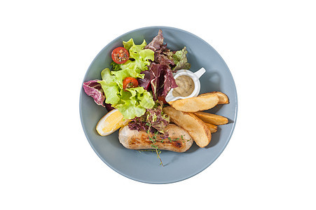 香肠和薯片食物晚餐营养美食厨房烹饪午餐餐厅饭馆食谱图片