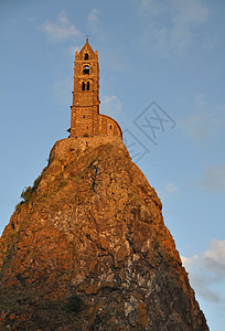 的 Mont dAiguilhe建筑教会爬坡岩石纪念碑地标风景教堂旅游火山图片