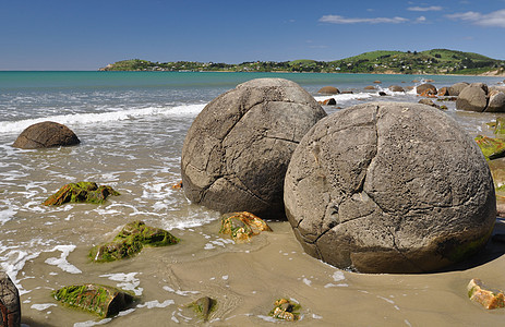 新西兰海洋潮汐沿海支撑海岸地标巨石海景海滩旅游图片