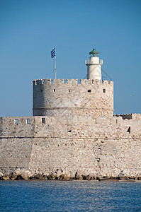 圣尼古拉斯堡 罗兹石头海岸地标海洋纪念碑旗帜旅游城堡灯塔旅行图片