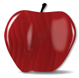 木红苹果堕落插图水果绘画白色小吃食物木头诱惑图片